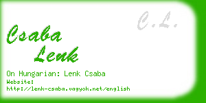 csaba lenk business card